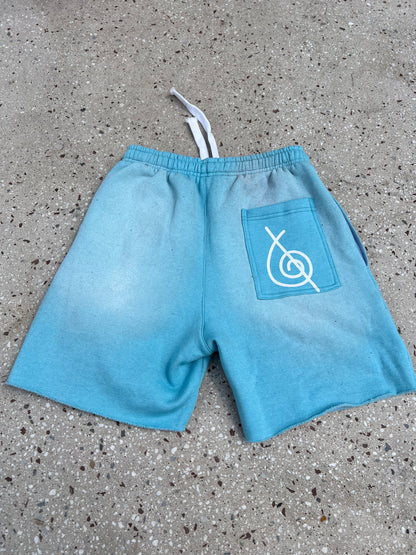 Feared Illusion unveiled Shorts Blue Washed (Size up for bigger fit)